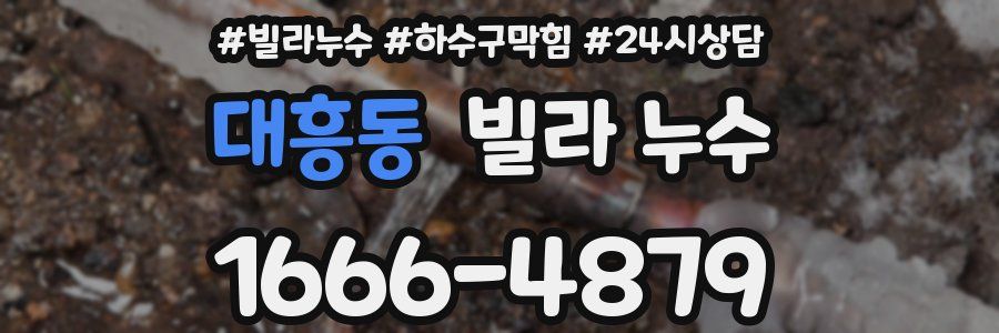 대흥동 빌라 누수