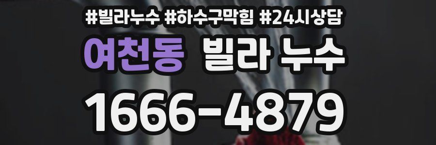 여천동 빌라 누수