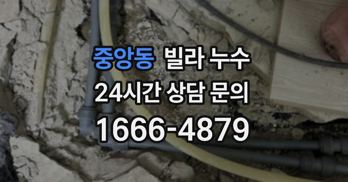 중앙동 빌라 누수