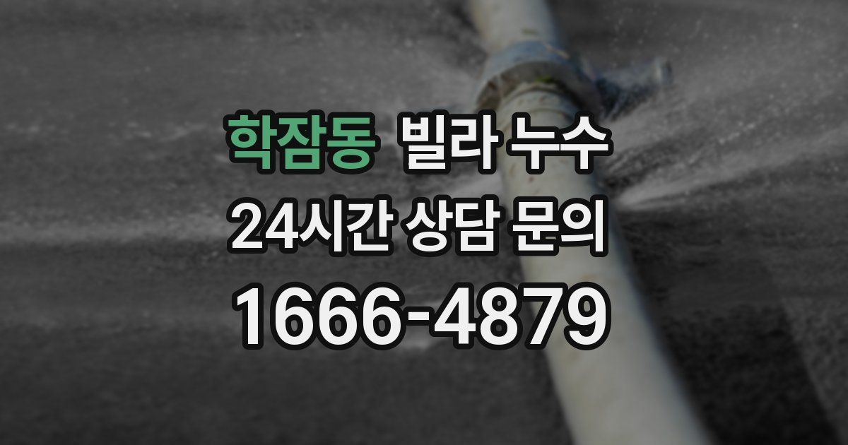학잠동 빌라 누수