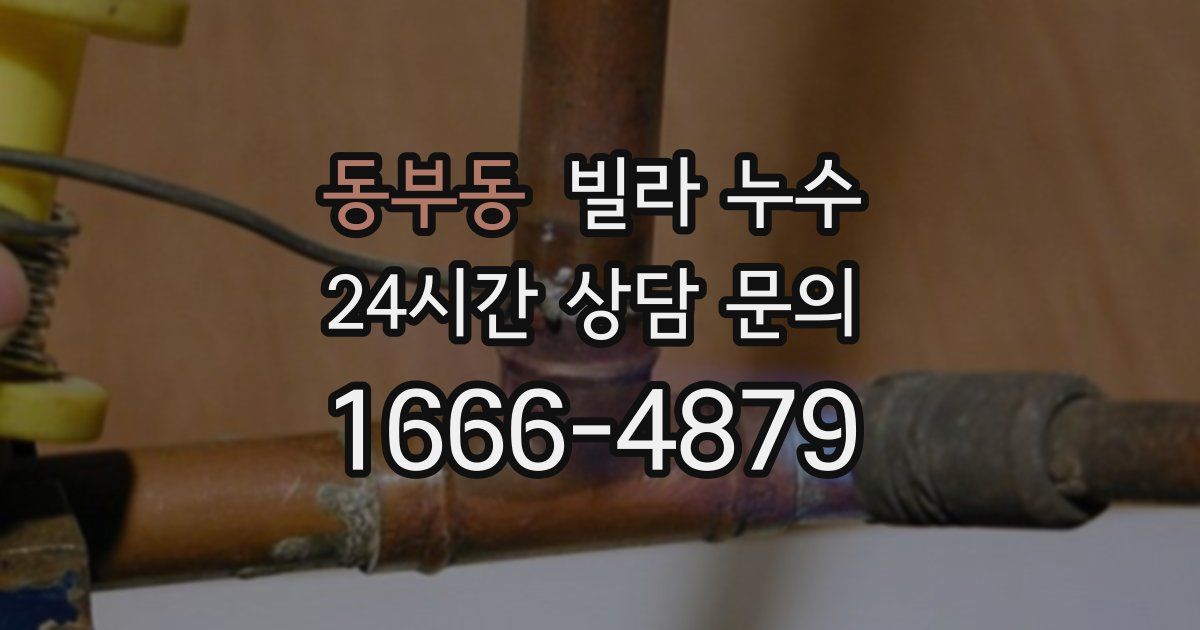 동부동 빌라 누수