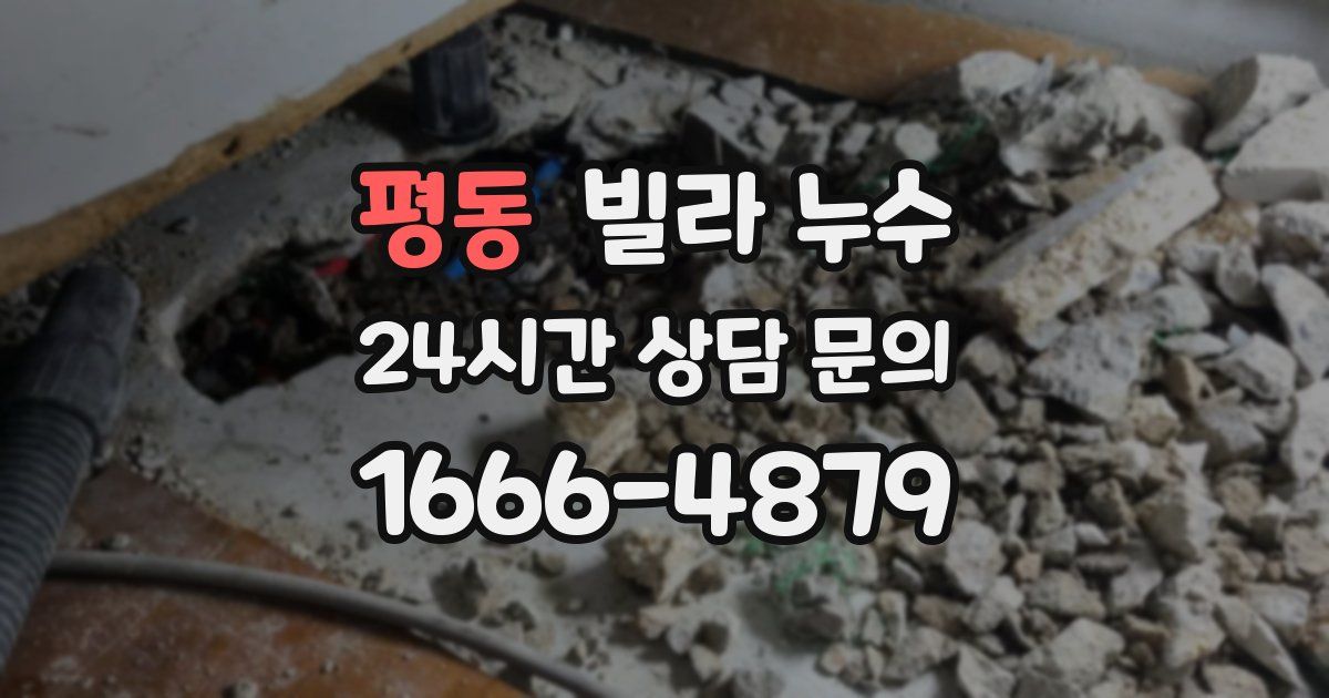 평동 빌라 누수