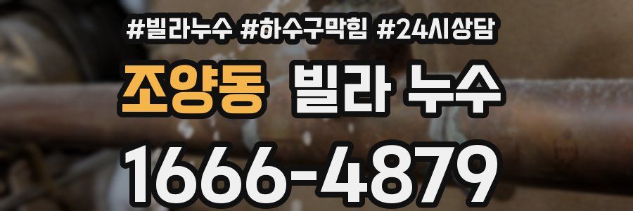 조양동 빌라 누수