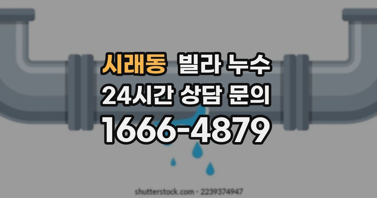 시래동 빌라 누수