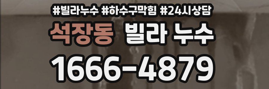 석장동 빌라 누수