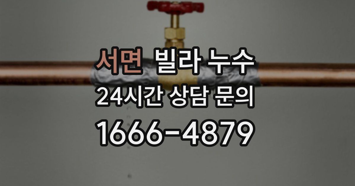 서면 빌라 누수