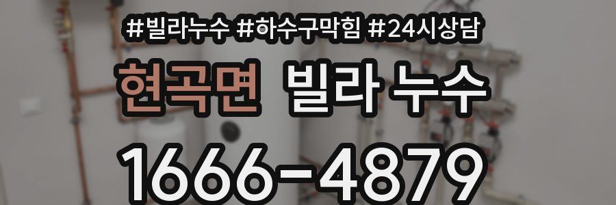 현곡면 빌라 누수