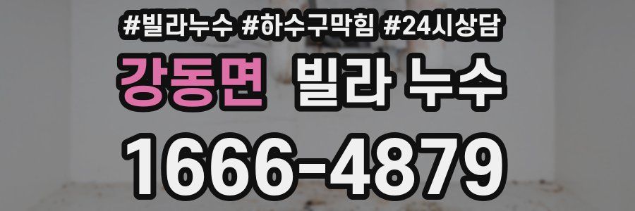 강동면 빌라 누수