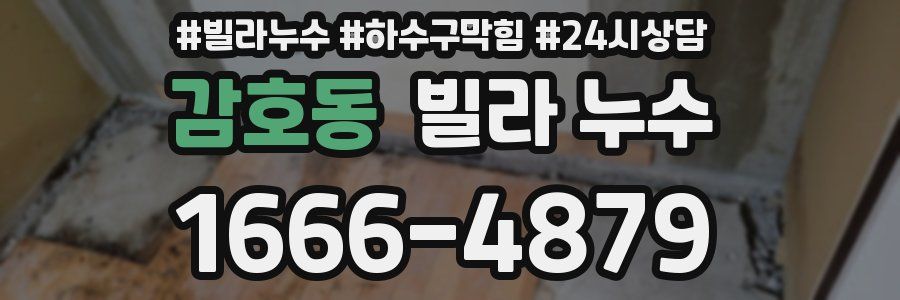 감호동 빌라 누수