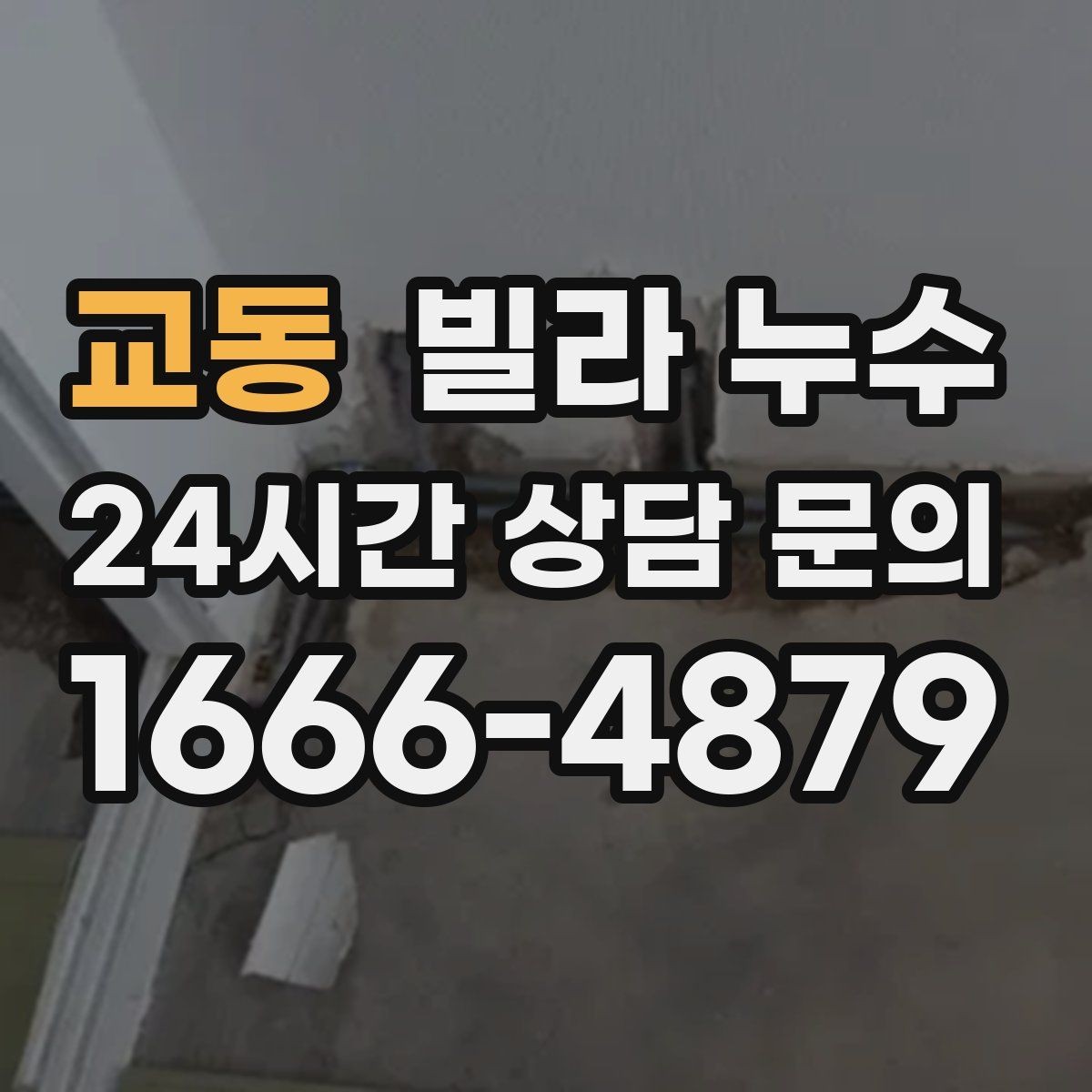 교동 빌라 누수 현관 바닥이 젖으면 외부 유입일까