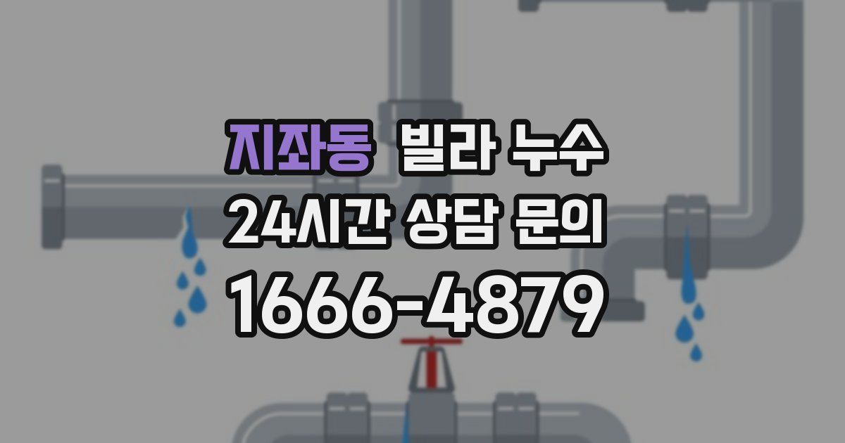 지좌동 빌라 누수