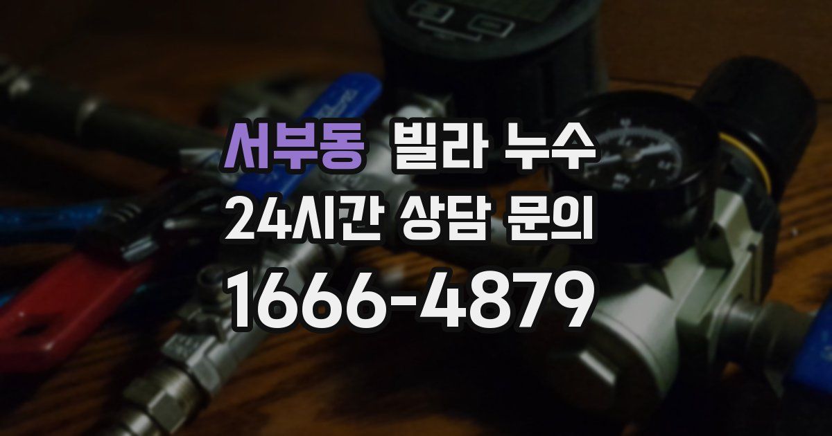 서부동 빌라 누수