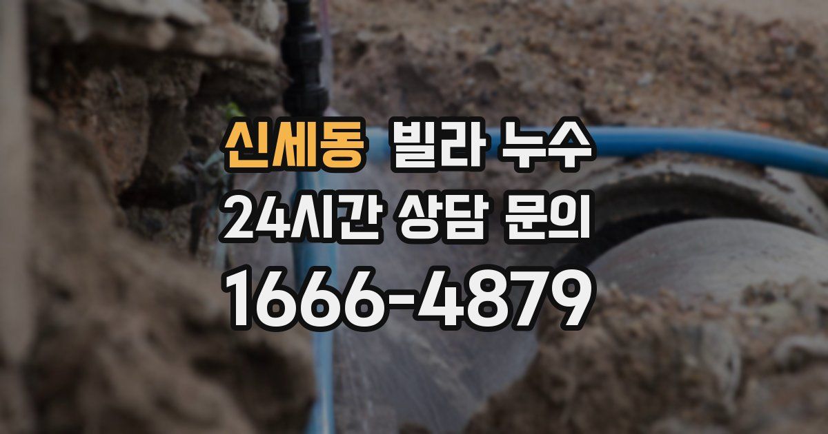 신세동 빌라 누수