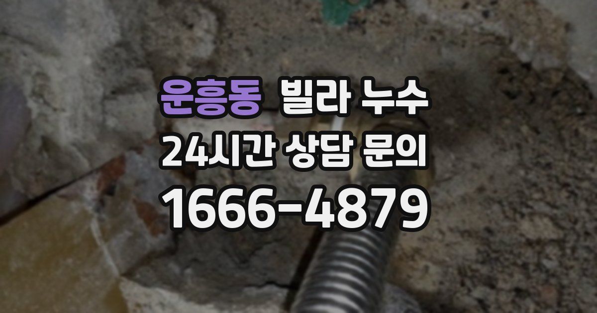 운흥동 빌라 누수