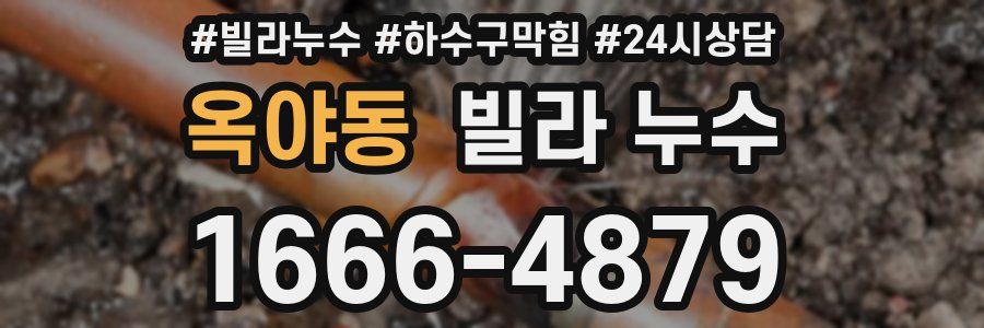 옥야동 빌라 누수
