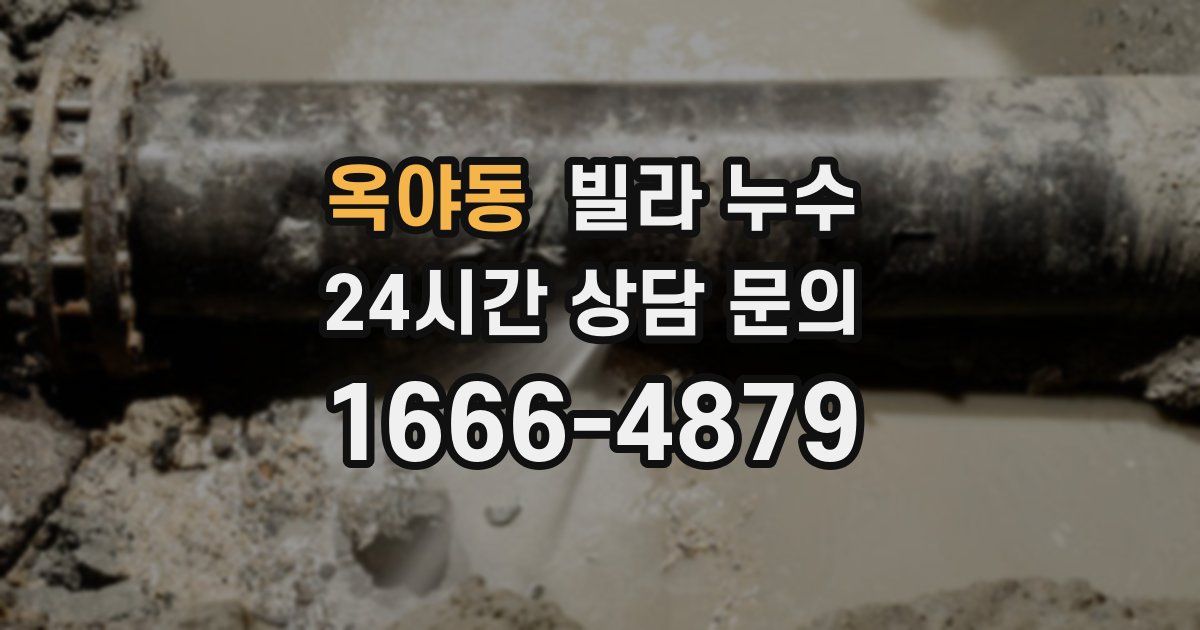 옥야동 빌라 누수