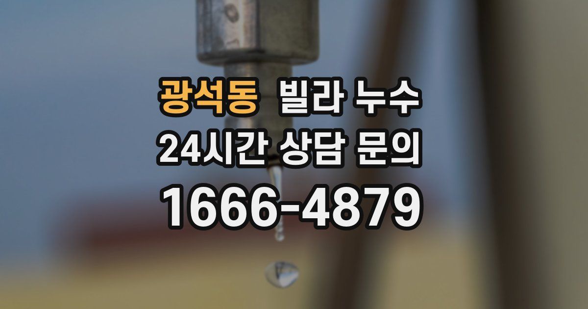 광석동 빌라 누수