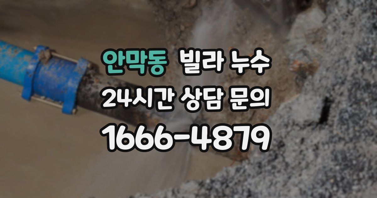 안막동 빌라 누수