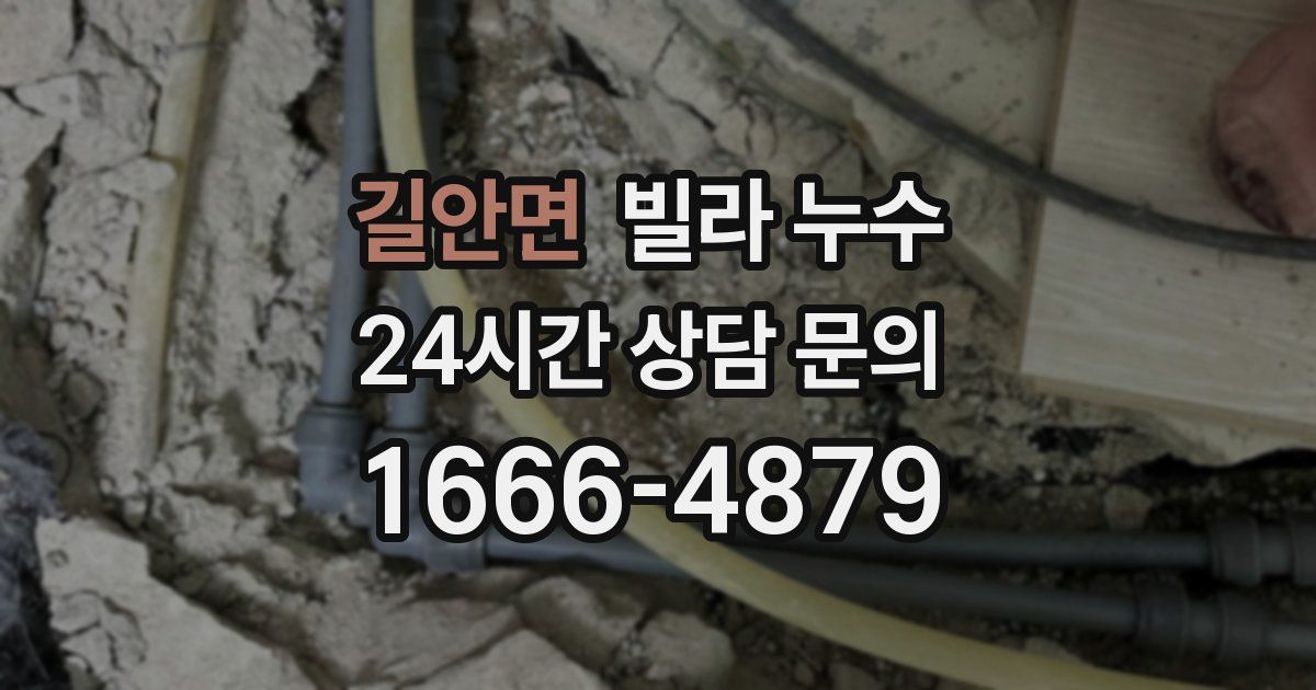 길안면 빌라 누수