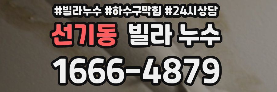 선기동 빌라 누수