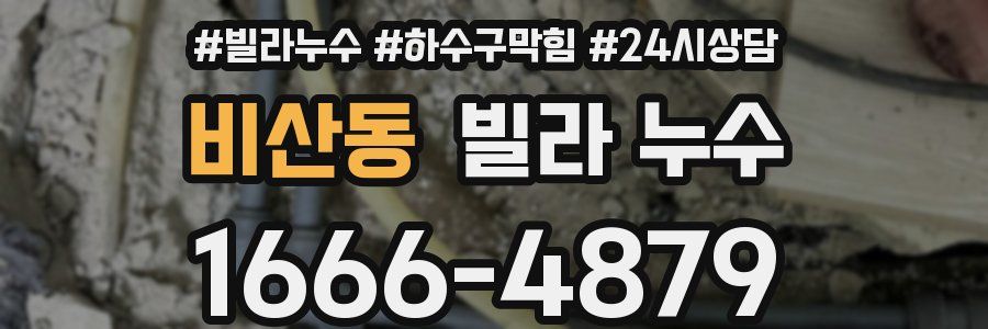 비산동 빌라 누수