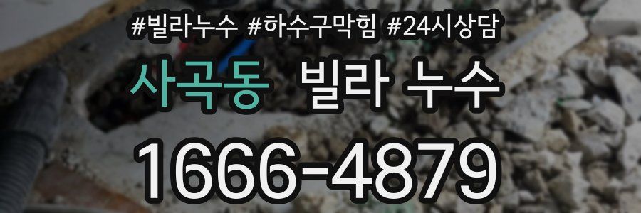 사곡동 빌라 누수