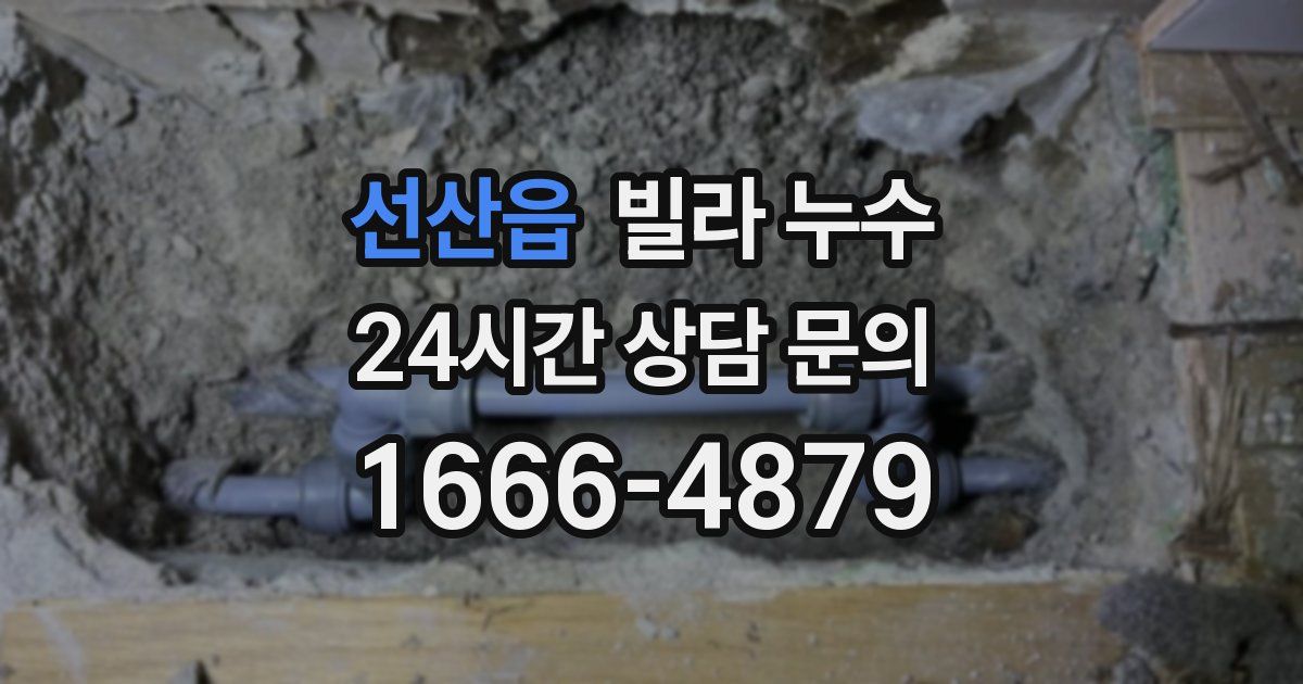 선산읍 빌라 누수