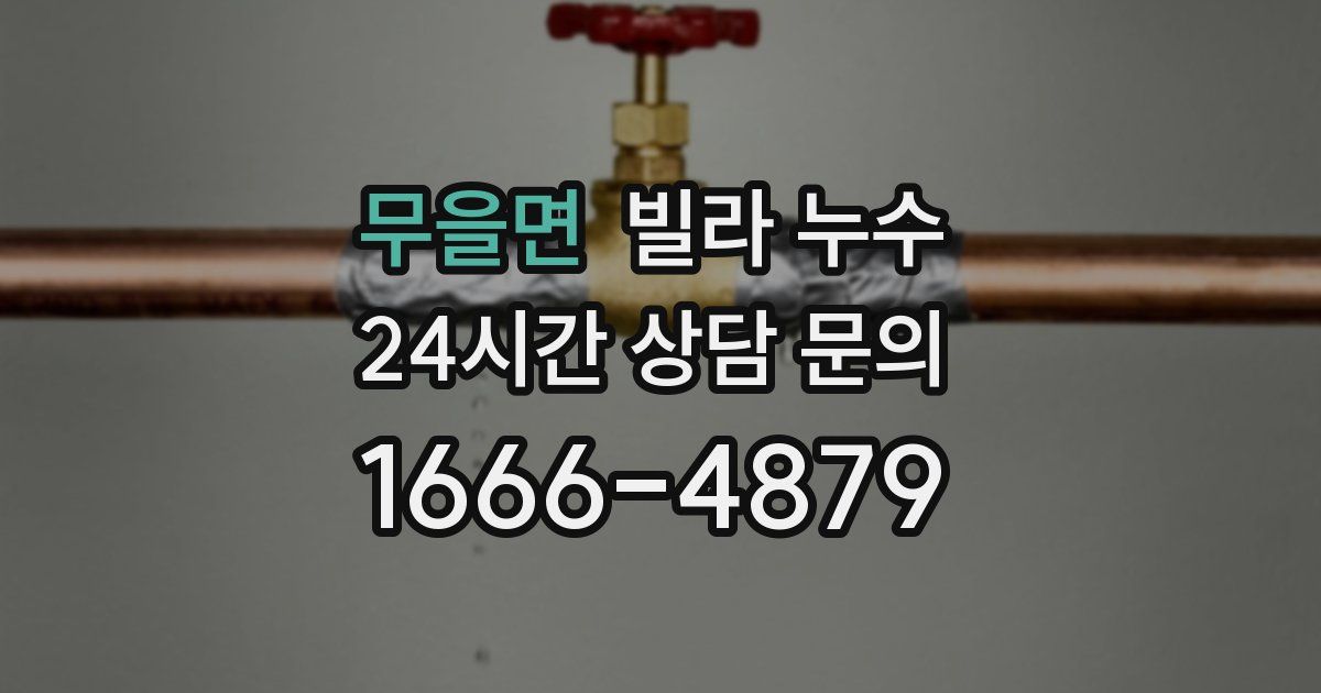 무을면 빌라 누수