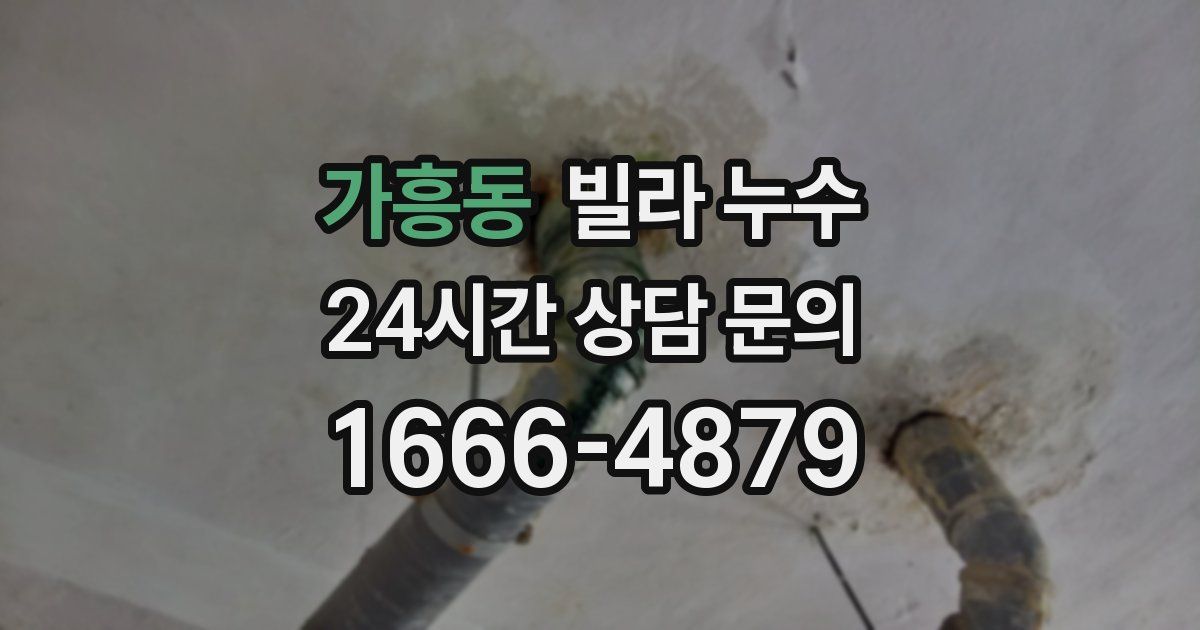 가흥동 빌라 누수