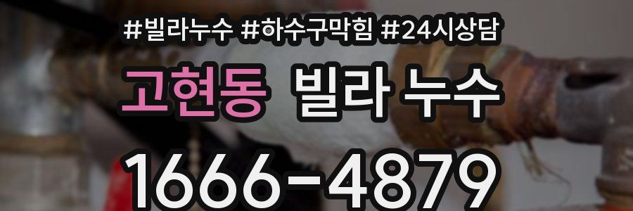 고현동 빌라 누수