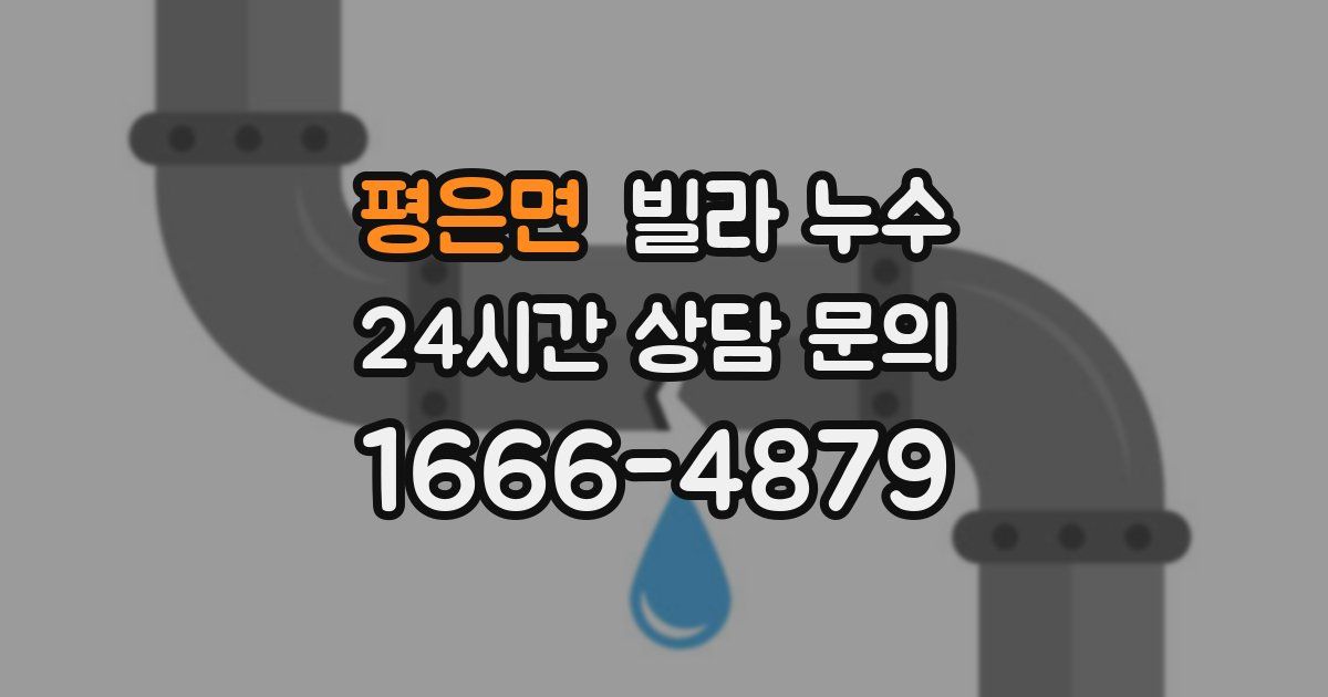 평은면 빌라 누수