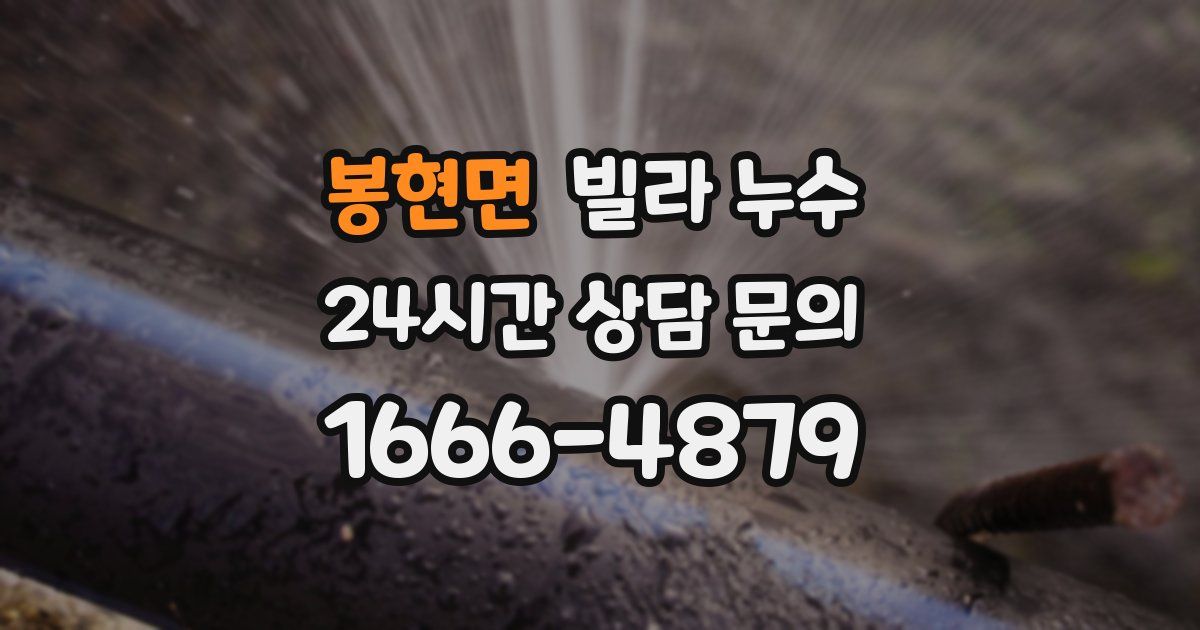 봉현면 빌라 누수