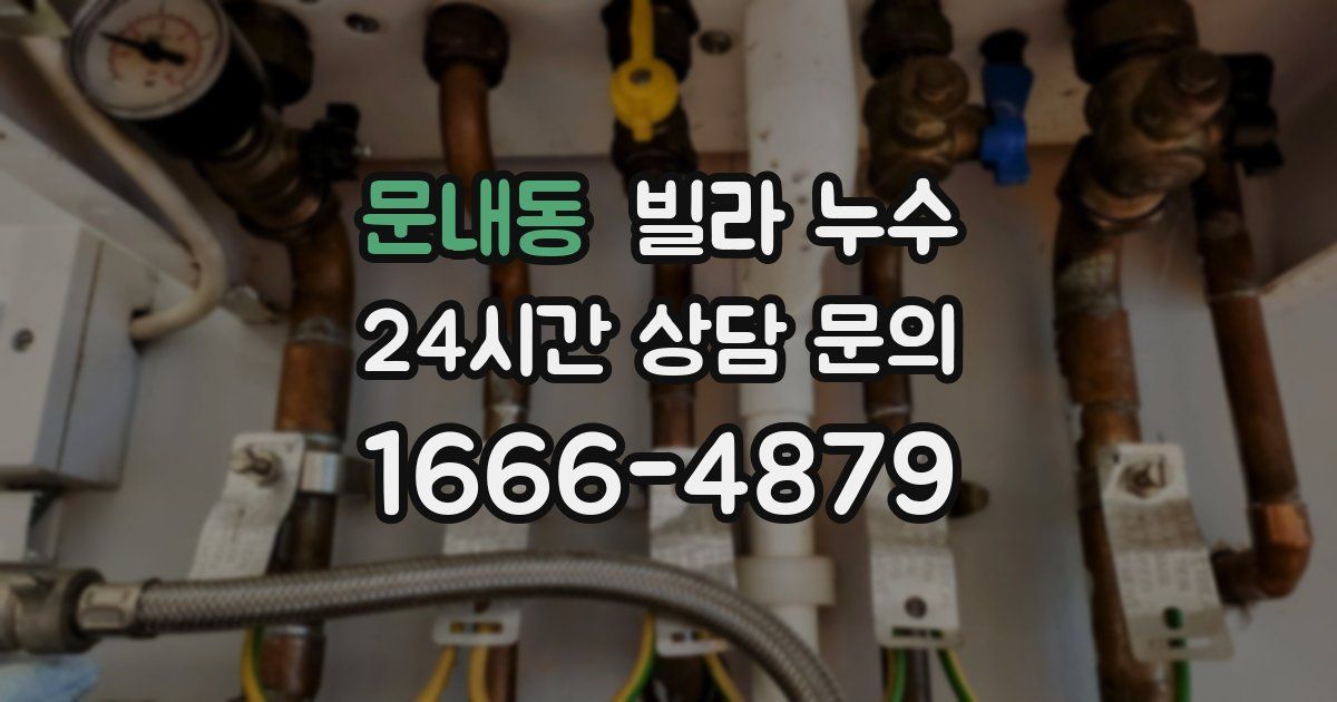 문내동 빌라 누수