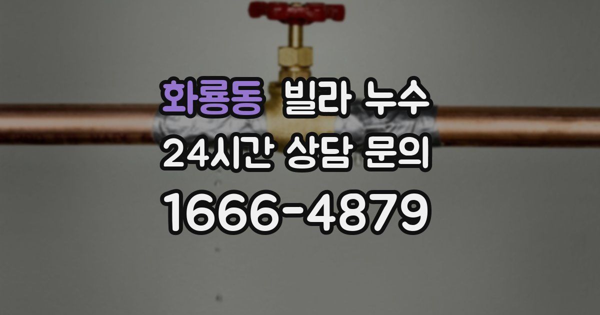 화룡동 빌라 누수