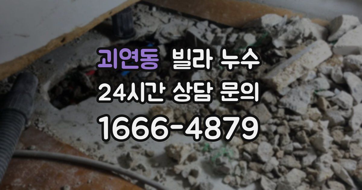 괴연동 빌라 누수