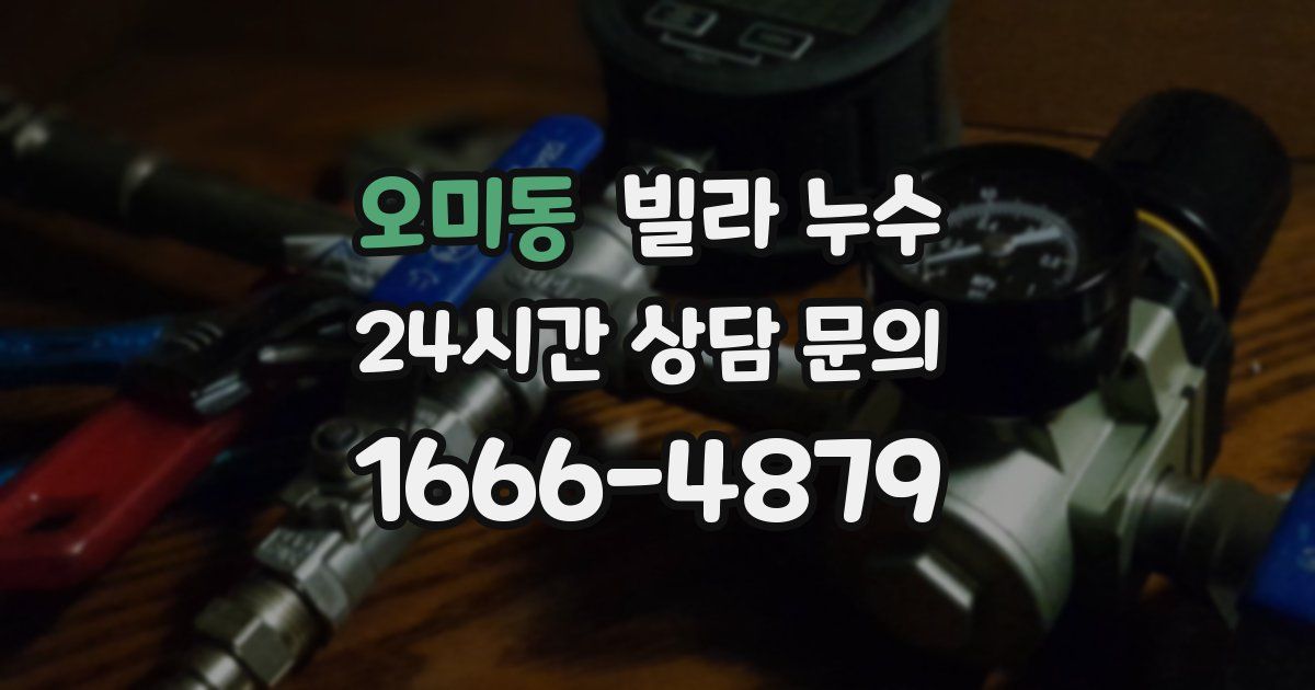 오미동 빌라 누수