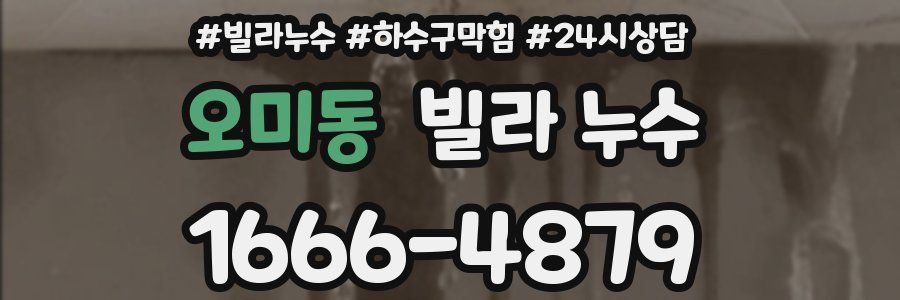 오미동 빌라 누수