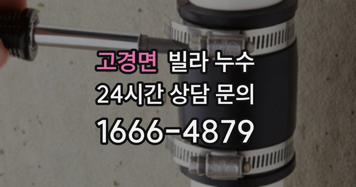 고경면 빌라 누수