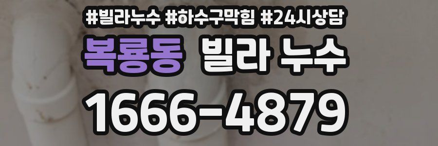 복룡동 빌라 누수