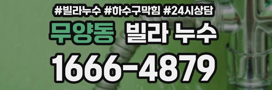 무양동 빌라 누수