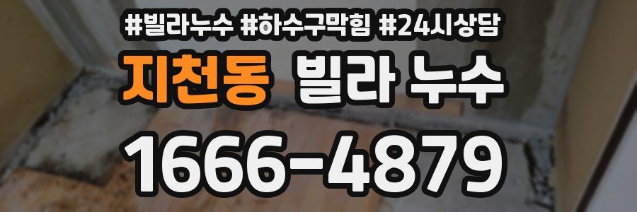 지천동 빌라 누수