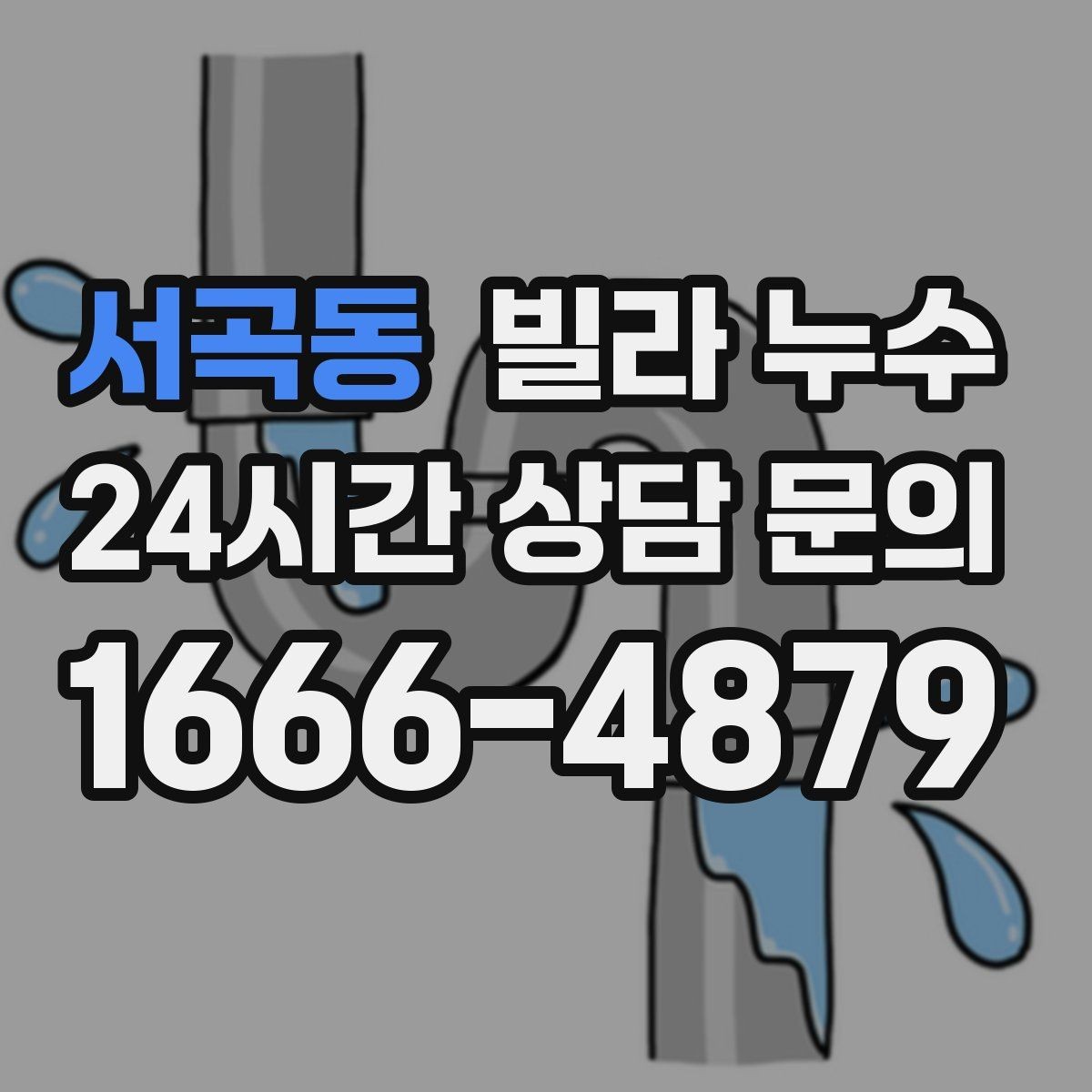 서곡동 빌라 누수 욕실에서만 냄새가 올라오면 배수도 점검