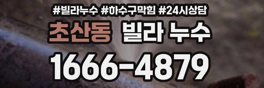 초산동 빌라 누수
