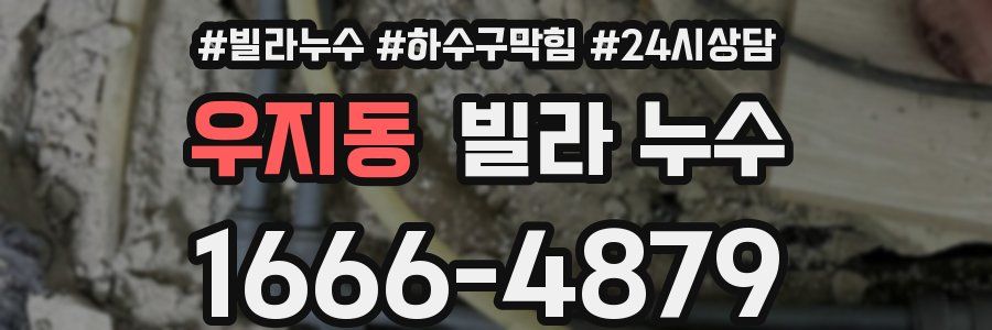 우지동 빌라 누수