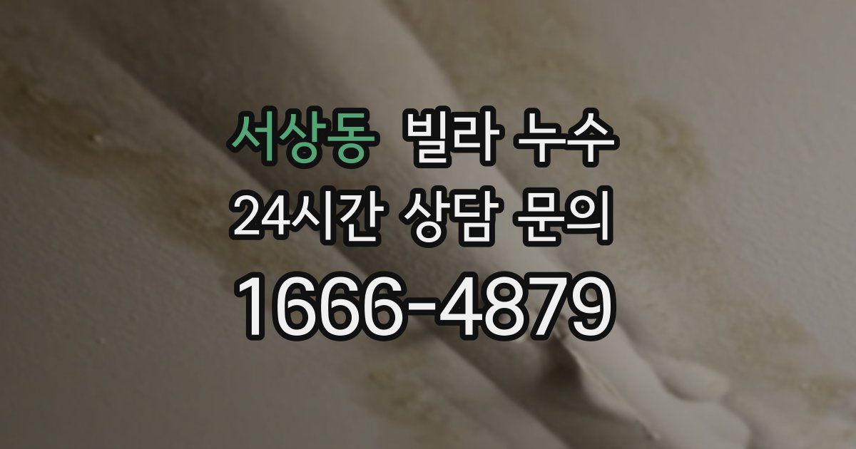 서상동 빌라 누수
