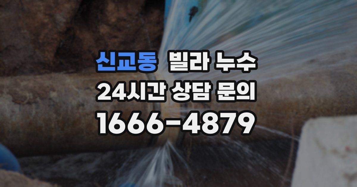 신교동 빌라 누수