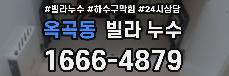 옥곡동 빌라 누수