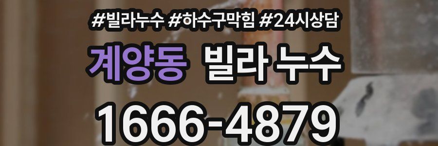 계양동 빌라 누수