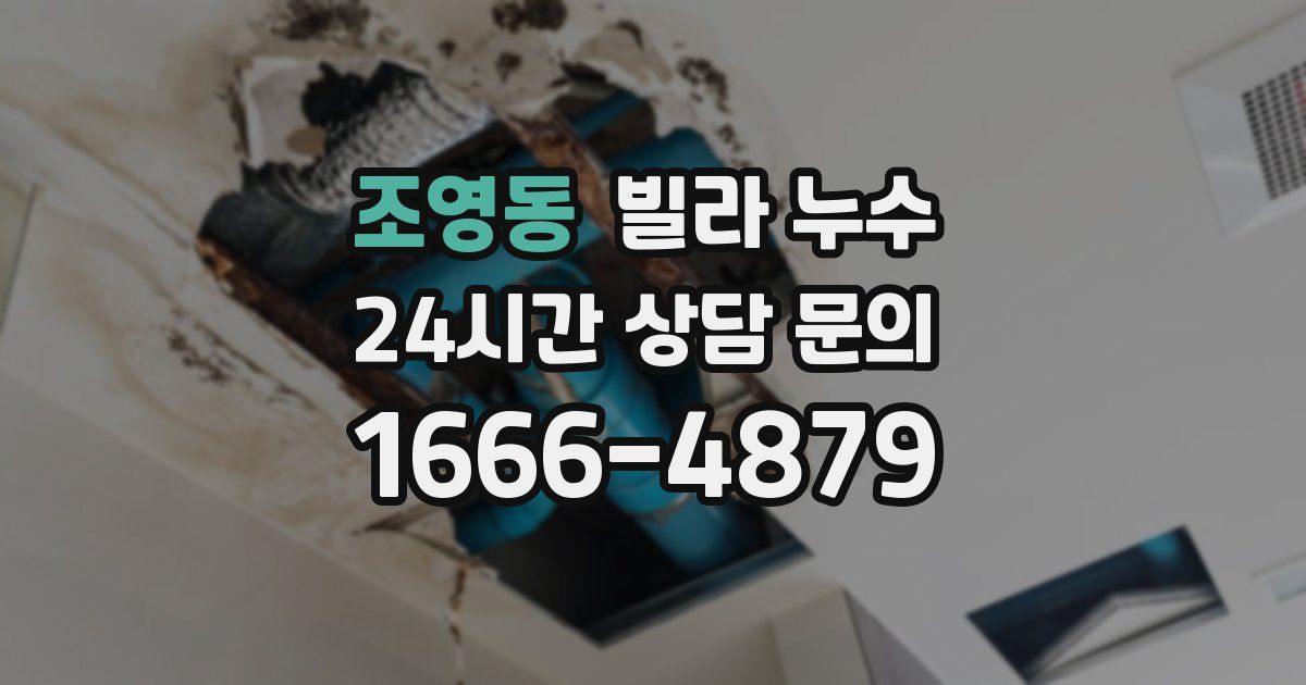 조영동 빌라 누수