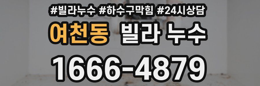 여천동 빌라 누수